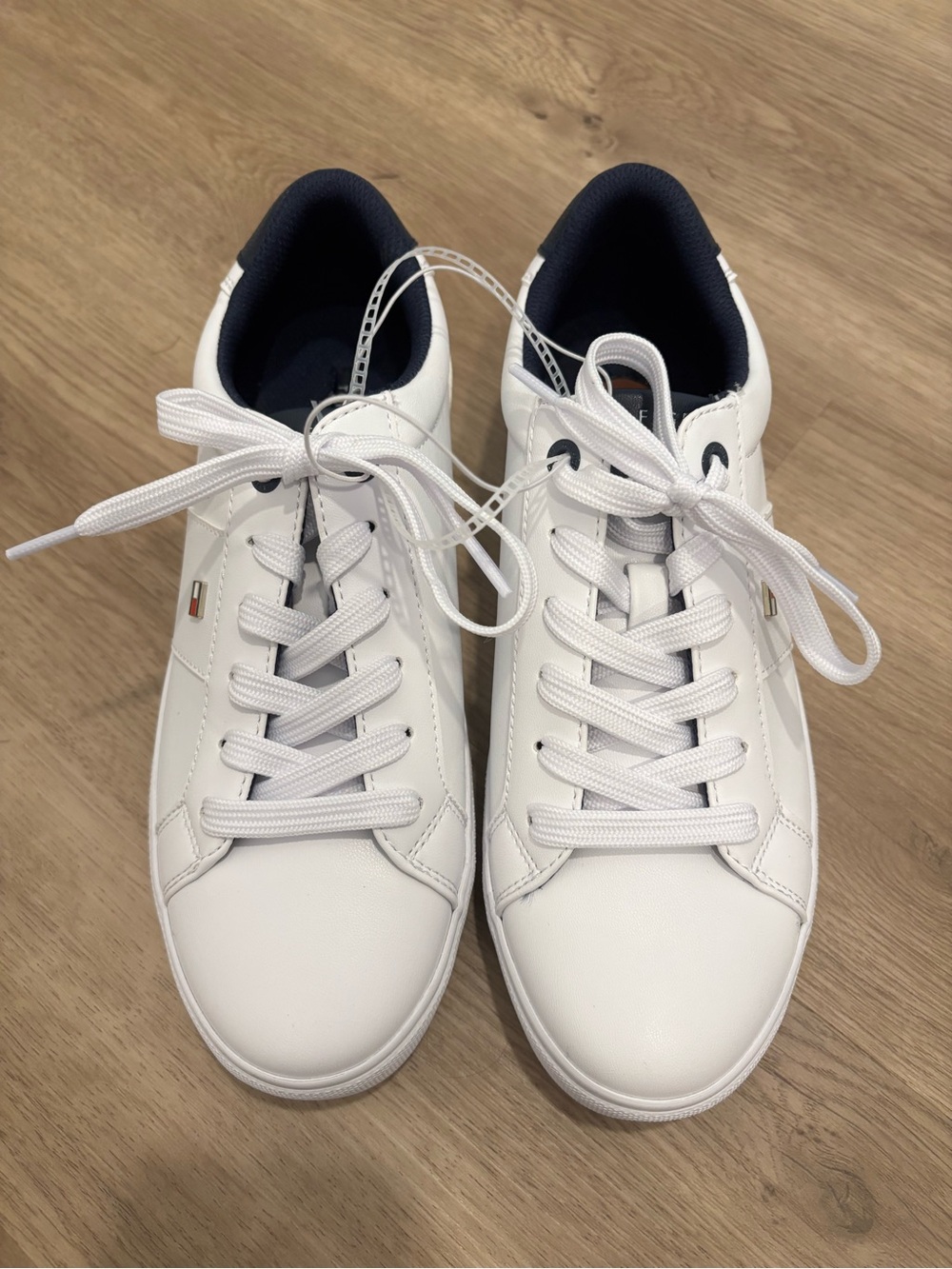 Tommy Hilfiger White Sneakers with Navy Accents